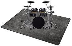 QQDD Drum Carpet Non-Slip Drum Rug Drum Mat | Professional Drum Carpet For Electronic Drums Bass Drum Snare Drums Racks Guitars Drum Kit Etc Musical Instruments Soundproof Mat (80CM - 200CM)