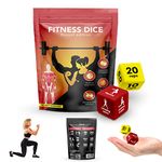 Gifton - Fitness Dice - Fun Workout Strength Training Routines - Switch Up To Home Gym Outdoors - Pocket Size Exercise Decision Dices - Gift for Men Women Him Her - No Weights Require