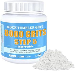 KomeStone Rock Polisher 8000 Grit Aluminum Oxide Polishing Grits – Step 5 Final Stage for Rock Polishing, Fine Abrasive Polishing Podwer for All Kinds of Stones, Gems, and Glass Polishing
