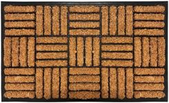EDS Coco Coir Door Mat with Rubber Backing Floor Mat Outdoor Mat Heavy Duty Doormats Shoe Scrapper Removes Grass and Dirt, for Front Door, Patio and Entrance (45 X 75 CM) (PACK OF 1)