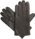 Isotoner Men's Smooth Leather smarTouch Gloves, Brown, Medium