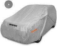 Motor Trend TrueShield Waterproof SUV & Van Cover - Heavy Duty Outdoor Fleece-Lined Sonic Coating - Ultimate 6 Layer Protection - Cover Lock Included (M - max Length 185")