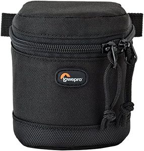 Lowepro Lens Case Sturdy Lightweight 7 X 8CM. Fits a Small Zoom Lens for Micro Four Thirds and Mirrorless Cameras (Similar to Fuji XC 16-50mm), Black (LP36977-0WW)