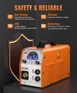 HITBOX 250A MIG Welder – Portable Gas/Gasless Welding Machine