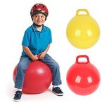 JUZR Kids Gym,Sport & Outdoor Space Hopper Ball Bouncing Inflatable Sit and Bounce Hop Ball 2 to 6 Year, Rubber - (Multi-Color - (Pcs-1)