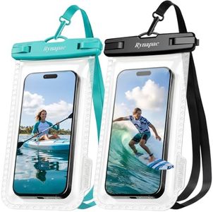 Rynapac IPX8 Waterproof Phone Pouch - 8.5in, 2 Pack Waterproof Phone Case for iPhone 17 16 15 Pro Max, Galaxy S26 S25 Ultra, Cellphone Dry Bag with Lanyard for Beach Vacation Travel Cruise Essentials
