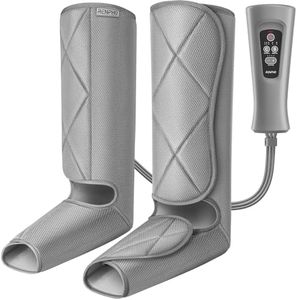 RENPHO Appareil de massage des jambes à air pour la relaxation des muscles, masseur des pieds et des mollets pour réduire la fatigue avec 5 modes 4 intensités, enveloppements de jambes surdimensionnés