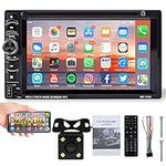 Double Din Car Stereo 6.2" Car Radio Digital Touch Screen Bluetooth Multimedia CD/DVD/MP3 Player with Rear View Camera for GMC Sierra Chevrolet Silverado 2500, Mirror Link for Android/IOS Smartphone