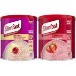 Meal Replacement Slimfast Strawberry And Raspberry & White Chocolate Meal Shake Powder 365g 10 Servings | High in Protein, Source of Fibre, Healthy Shake for Balanced Diet Plan