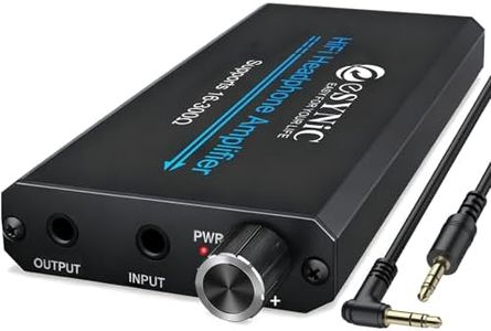 eSynic Professional Headphone Amplifier Portable Headphone Volume Amplifier Rechargeble Headphone Amps Digital HiFi Amp with 3.5mm Jack & a Two-Stage Gain Switch for MP3 MP4 Phones and Computers etc