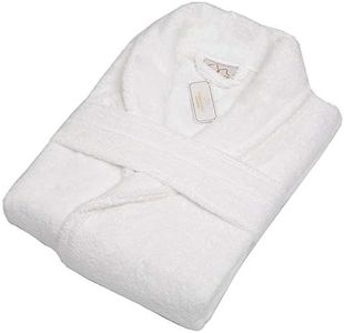 550GSM Luxury 100% Egyptian Cotton Terry Towelling Bath Robe/ Bathrobe in White (Extra large)