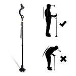 Yinghesheng Folding Walking Stick Elderly Crutches Posture Walking Cane Walking Sticks for Men Women Portable Safety Lightweight Adjustable Height Self-Stand 360 Deg Traction Non Slip Crutch