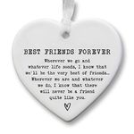 Best Friend's Forever Ceramic Keepsake Heart | Gift for Best Friends - Soulmates, Close Friends, Companion