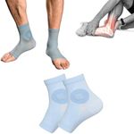 Neuropathy Socks for Men and Women, Plantar Fasciitis Socks, Soothe Pain Relief Socks for Neuropathy Pain, Soothe Relief Compression Socks for Plantar Fasciitis and Ankle Swelling (M, Light Blue)