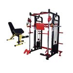 The Gym24 Harriar Functional Trainer with Smith Machine & Power Cage (80 kg Iron Weight Both Side)