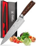 Orblue Chef Knife, 8-Inch High Carbon German Stainless Steel Kitchen Chef's Knife for Cutting, Chopping, Dicing, Slicing & Mincing – Professional Cooking Knife with Ergonomic Handle & Sharp Blade