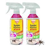 Zero In Spider Repellent - Indoor Peppermint Oil Spray for Spiders, Multi Pack X2 - Non-Toxic, Insect Spray for Home - Suitable for Indoor Use, Lasts up to 2-3 Weeks - 500ml
