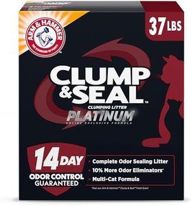 ARM & HAMMER Clump & Seal Platinum Multi-Cat Complete Odor Sealing Clumping Cat Litter with 14 Days of Odor Control, 37 lbs, Online Exclusive Formula