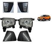 PALAUTOLIGHTS Hyundia Creta Type-1, 2015-2017, Fog Lamp Pair (L+R) Set of Two pcs with Black Cover.