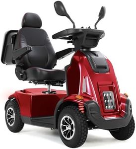 Ecomobi All-Terrain Heavy Duty Mobility Scooter for Seniors & Adults, 1000W Powerful Motor, 550 lbs Weight Capacity, 32 Mile Extended Range, 9 MPH, 13” Pneumatic Tires, Full Suspension, FDA Cleared