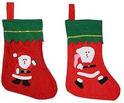 Smizzy (Pack of 4, 32 cm) Christmas Stockings Xmas Fireplace Socks Candy Gift Bag Santa Christmas Tree Hanging Decoration Classic Red and White Stockings