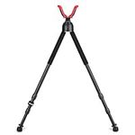 Zeadio Swivel Bipod Stick Rest with High Density Foam Grip, Twist-Style Locking Leg, and 360° Swivel Non-Marring V-Yoke Rest Head, 32" to 65"