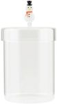 Mud Pie Sman Glass Icon Canisters, 7 1/2" x 4 1/4" dia, WHITE