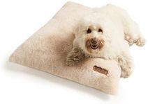 UnHide Floof Pet Pillow - Extra Soft Dog Bed Pillow- Removable Faux Fur Cover - Machine Washable - Helps Ease Pet Anxiety & Provides The Perfect Sleep, 36 x 42 x 5, Large - Beige