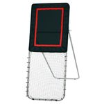 VEVOR Folding Lacrosse Rebounder for Backyard, 3x8 Ft Volleyball Bounce Back Net, Pitchback Throwback Baseball Softball Return Training Screen, Adjustable Angle Shooting Practice Training Wall, Black