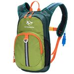 Ivygreen Kids Hydration Backpack, Hiking Backpack for Boys or Girls with 1.5L Water Bladder (Army Green)