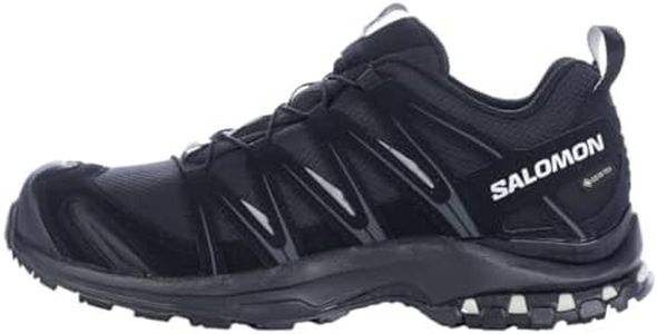 Salomon Women's XA PRO 3D GTX Trail Running and Hiking Shoe, Black/Black/Mineral Grey, 6.5 US