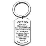 AMZQ Brother Keyring Gifts Brother Birthday Gifts from Sister Brother Inspirational Gifts for Brother Christmas Graduation Present