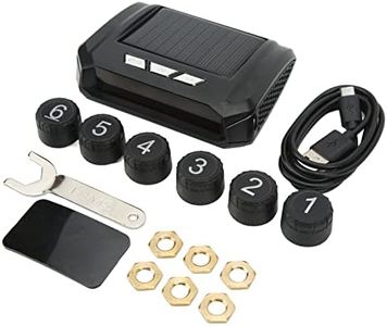 Haofy Reifendrucküberwachung, 6-Rad-LKW-Reifendrucküberwachungssystem Drahtloser Solarstrom-TPMS-Monitor mit 6 Sensoren für Leichte LKW-Wohnmobile