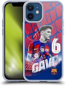 Head Case Designs Officially Licensed FC Barcelona GAVI 2023/24 First Team Soft Gel Case Compatible with Apple iPhone 12 Mini