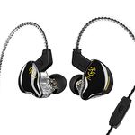 In Ear Monitor CCZ Coffee Bean, Stereo Wired Headphones, Dual Magnetic Circuit Dynamic Driver In-ear HiFi Earphone, Noise Cancelling Headphones With 0.78mm 2Pin Detachable Cable (With MIC, black)…