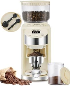 Gevi Burr Coffee Grinder, Adjustable Burr Mill with 35 Precise Grind Settings, Electric Coffee Grinder for Espresso/Drip/Percolator/French Press/American/Turkish Coffee Makers, 120V/200W, Ivory White…