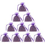 YASQZ 10 Pack Lavender Bags - Lavender Sachets, 100g Natural Dried Flowers Dried Lavender for Moths, Lavender Wardrobe Fresheners Lavender Pouches for Clothes/Drawers/Wardrobes/Room/Car