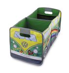 BRISA VW Collection - Volkswagen Foldable Storage Trunk Box Bag for Grocery Shopping in VW T1 Bus Campervan Shape (Peace/Green)