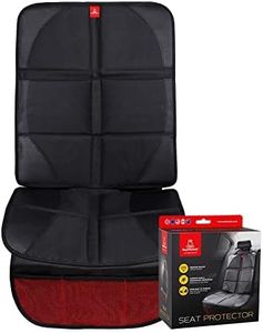 Royal Rascals Car Seat Protector for Child Seats, Padded Car Seat Covers with Headrest Fastener, Car Seat Cover with Organiser Pockets & Liners, Universal Seat Covers for Cars, Black & Red, Single