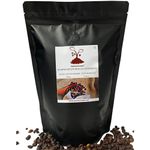 MokkaFarms Roasted Whole Coffee Beans 500g - 100% Robusta | Medium-Dark Roast, Fresh Estate Coffee | Superior Graded Bean | Strong, Rich, Flavour, Aroma | Farm to Fork | One Way Valve Zip-Lock Bag |