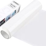 CAREGY Heat Transfer Vinyl White HTV Roll 12" x 22ft Iron on Vinyl for T-Shirts DIY Design (White)