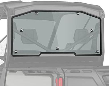 KEMIMOTO UTV Rear Windshield SXS Wind Screen Full Dark Tint Back Wind Shelter Window Compatible with Can Am Defender HD 5/ 8 /10 / MAX 2016 2017 2018 2019 2020 2021 2022 2023 2024