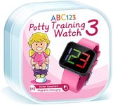 ABC123 Potty Training Watch 3 (2023 Edition) - Baby Reminder Water Resistant Timer for Toilet Training Kids & Toddler with Wireless Charging (Pink)