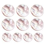 10 Mother of Pearl Buttons, 20mm Pearl Buttons, Aesthetic Mother of Pearl Buttons for Sewing, Natural Shell Buttons for Shirts, Suit, Coat, Windbreaker, Sweater