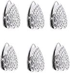 Bling Car Mini Hooks for Mask, Cute Rhinestone Car Hook for Dashboard, Car Hanger Organizer Storage Hooks for Keys Purse Earphone Charging Cable, Adhesive Wall Hanging Hooks. （ Silver)