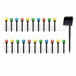 AERYS Solar Garden Pathway Lights with 20 LED Stakes|Multicolor Outdoor Decorative Solar Lights for Garden,Lawn, Yard,Walkway&Landscape|Waterproof Resistant|Auto On/Off Solar Powered Lighting System