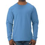 Jerzees Men's Adult Long Sleeve Tee, Columbia Blue, Medium