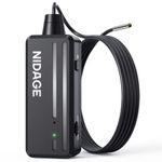 NIDAGE Wireless Endoscope, 2023 Top Tiny WiFi Borescope 3.9mm 1080P HD Endoscope Camera Light, IP67 Waterproof Semi Hard Snake Camera Cable (5FT) for iPhone, Android and Tablet