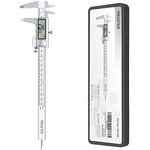 Proster Digital Vernier Caliper 200mm/8 Inch Stainless Steel Electronic Caliper Inch/Metric Conversion Measuring Tool for Length Width Depth Inner Diameter Outer Diameter