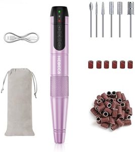 HEBECA Electric Nail Drill Cordless, Electric Nail File Buffer Drill Machine for Natural Acrylic Gel Nails, Rechargeable Electric Manicure Pedicure Set
